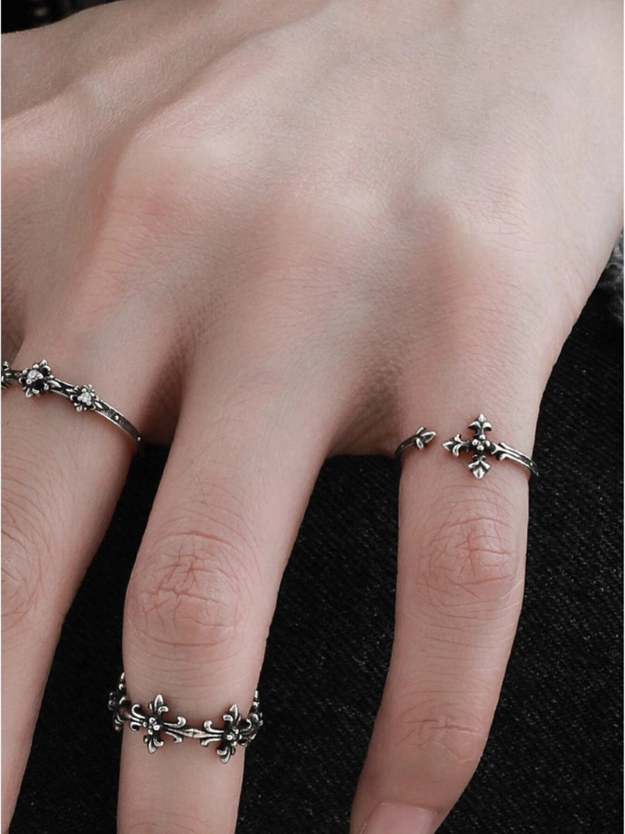 Vintage Silver Gothic Cross Ring