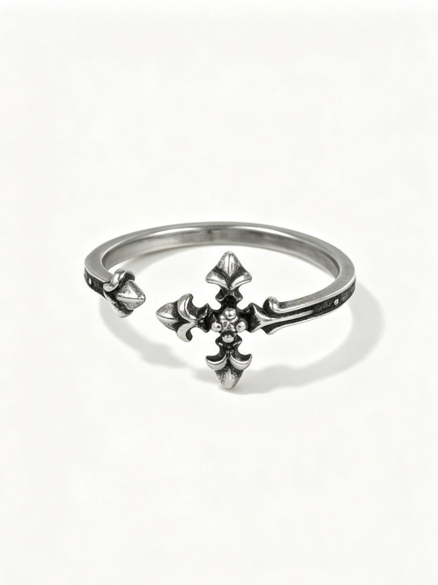 Vintage Silver Gothic Cross Ring