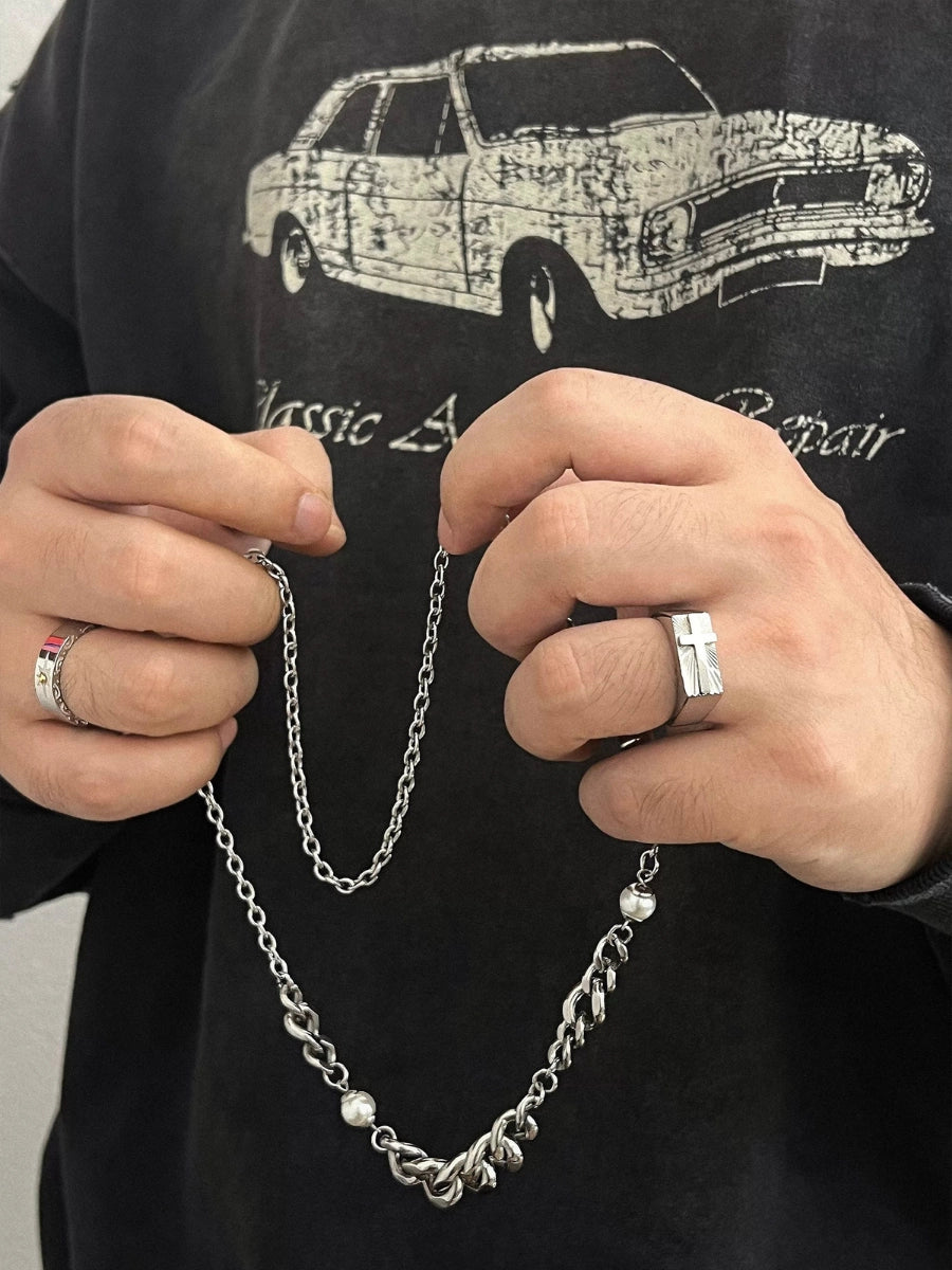 Vintage Cross Signet Armor Ring