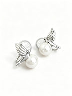 Guardian Angel Wing Pearl Earrings