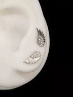 Dainty Crystal Angel Wing Studs