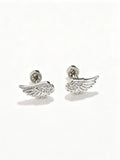 Dainty Crystal Angel Wing Studs