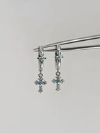 Angel's Tears Cross Earrings