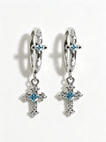 Angel's Tears Cross Earrings