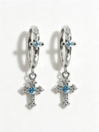 Angel's Tears Cross Earrings