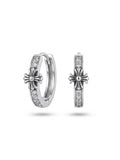 Baroque Sparkling Crystal Cross Earrings