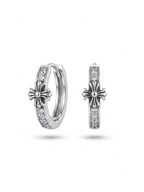 Baroque Sparkling Crystal Cross Earrings