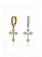 Sparkling Cross Earrings