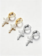 Sparkling Cross Earrings