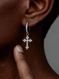 Sparkling Cross Earrings