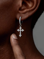 Sparkling Cross Earrings