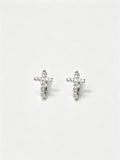 Dainty Crystal Cross Hoop Earrings