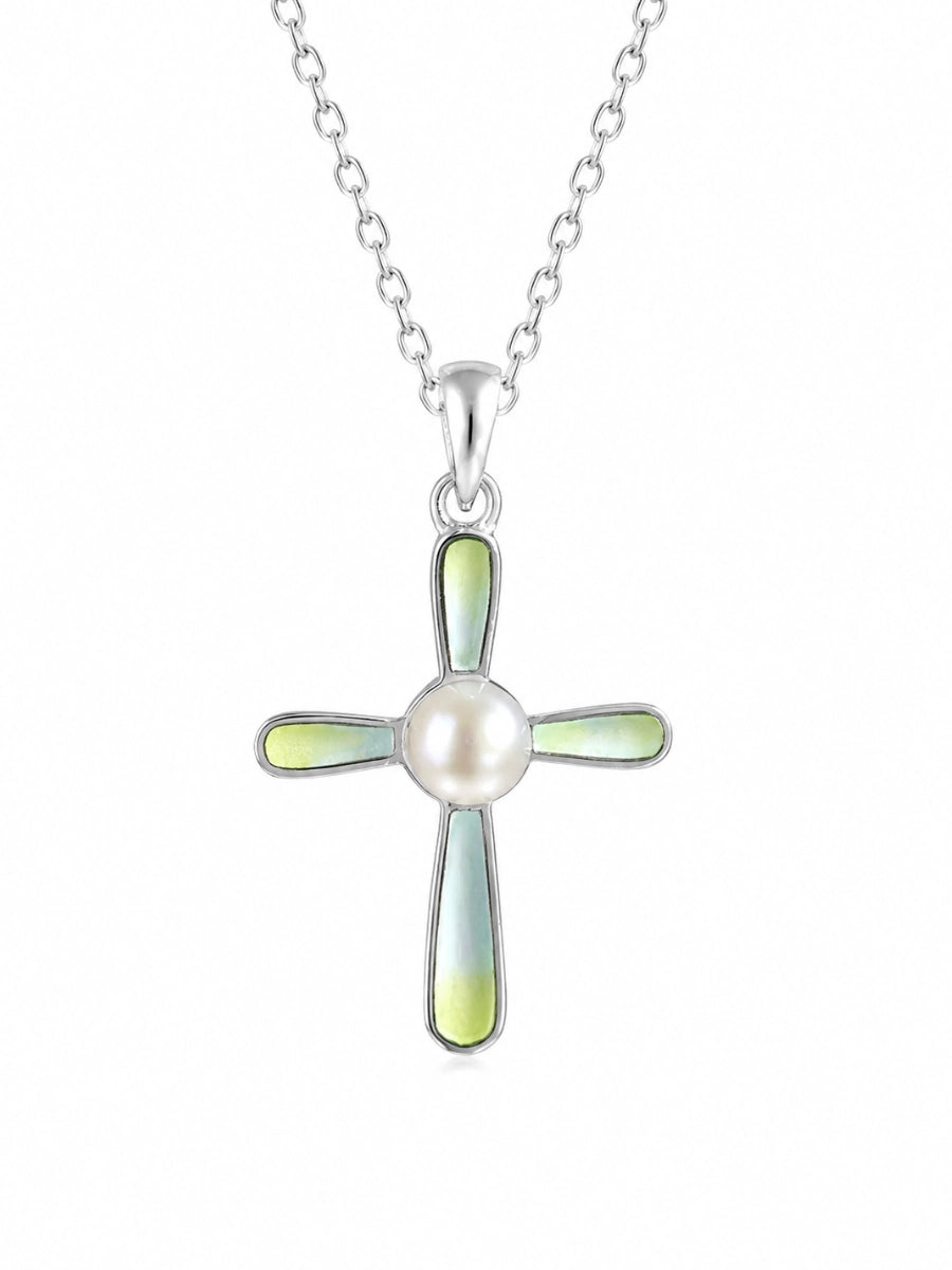 Grace Pearl Shell Cross Necklace