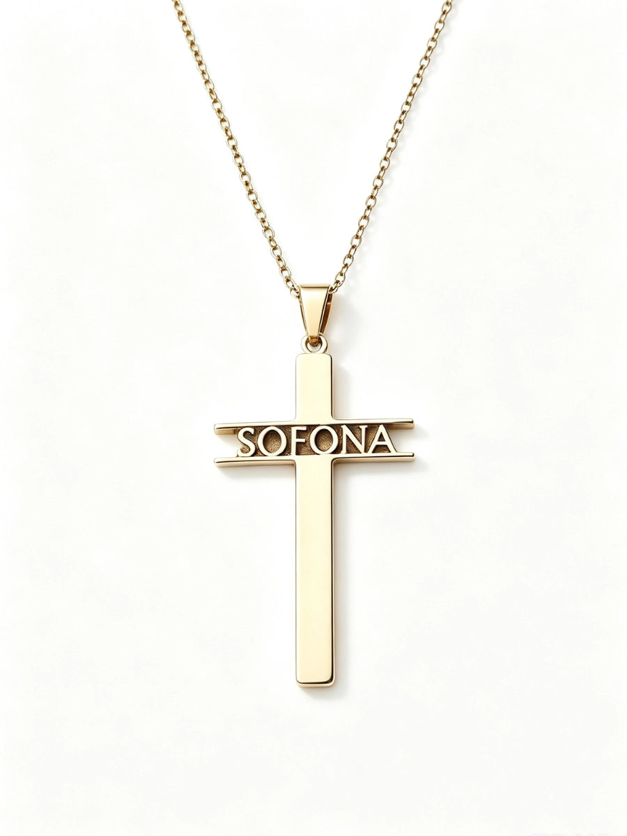 Customizable Cross Necklace