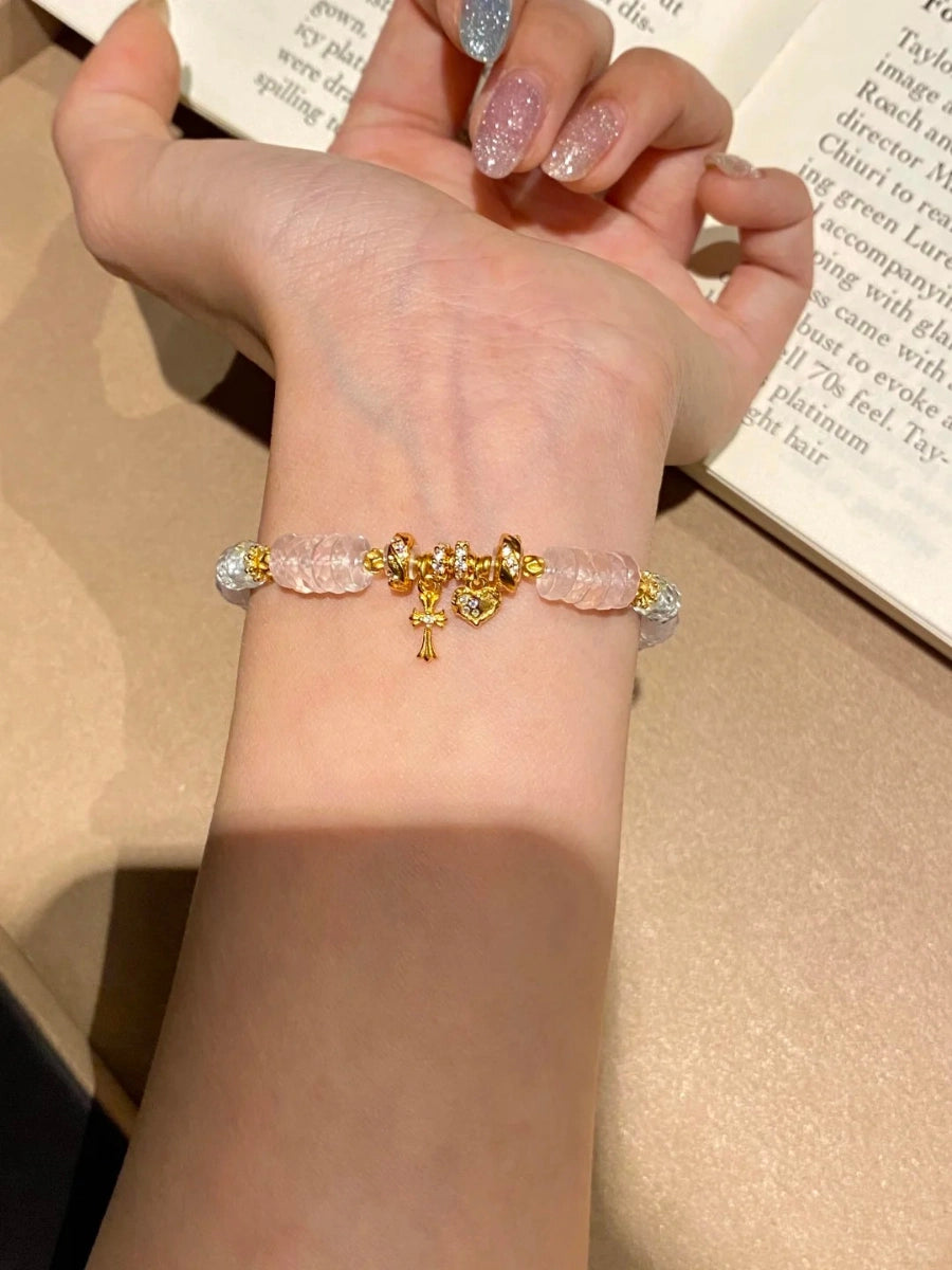 Blessing Crystal Bead Charm Bracelet