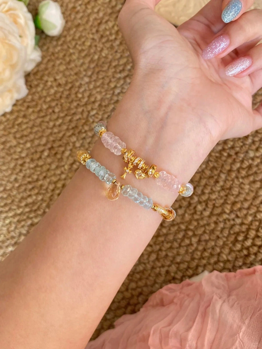 Blessing Crystal Bead Charm Bracelet