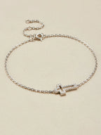 Dainty Hollow Cross Bracelet