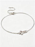 Dainty Hollow Cross Bracelet