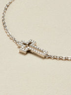Dainty Hollow Cross Bracelet