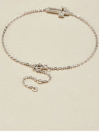 Dainty Hollow Cross Bracelet