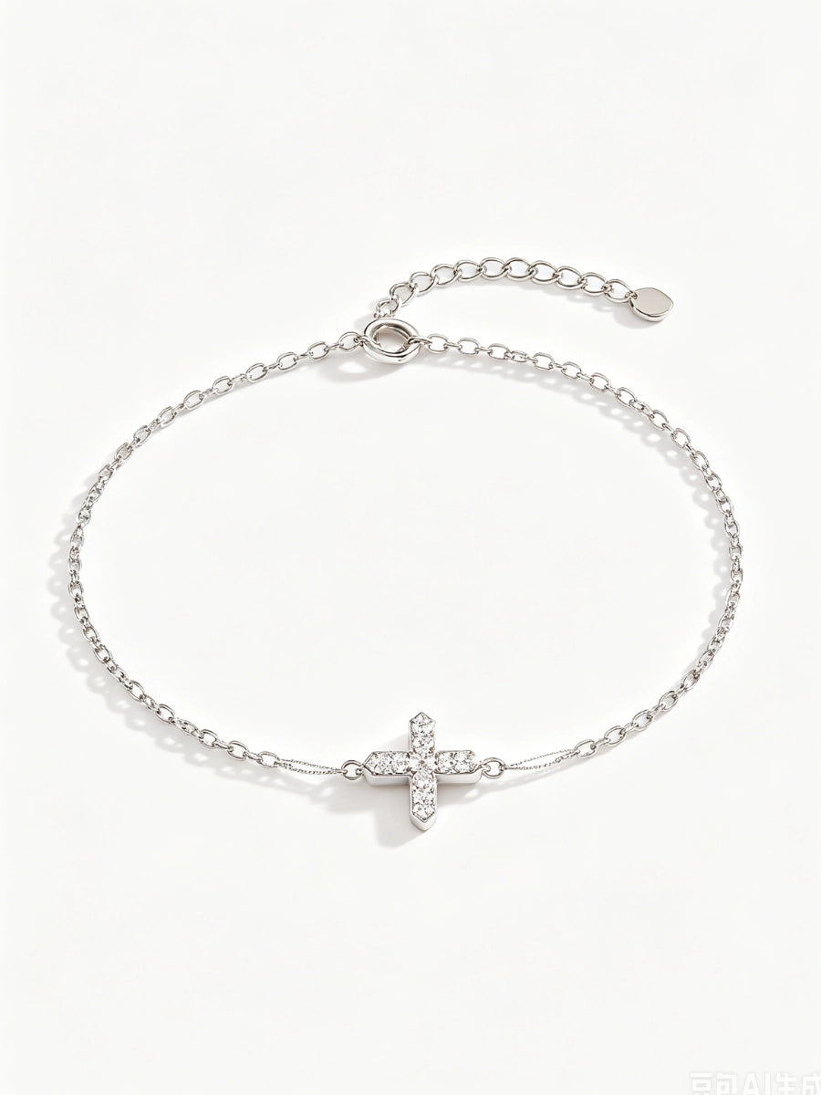 Zircon Cross Bracelet