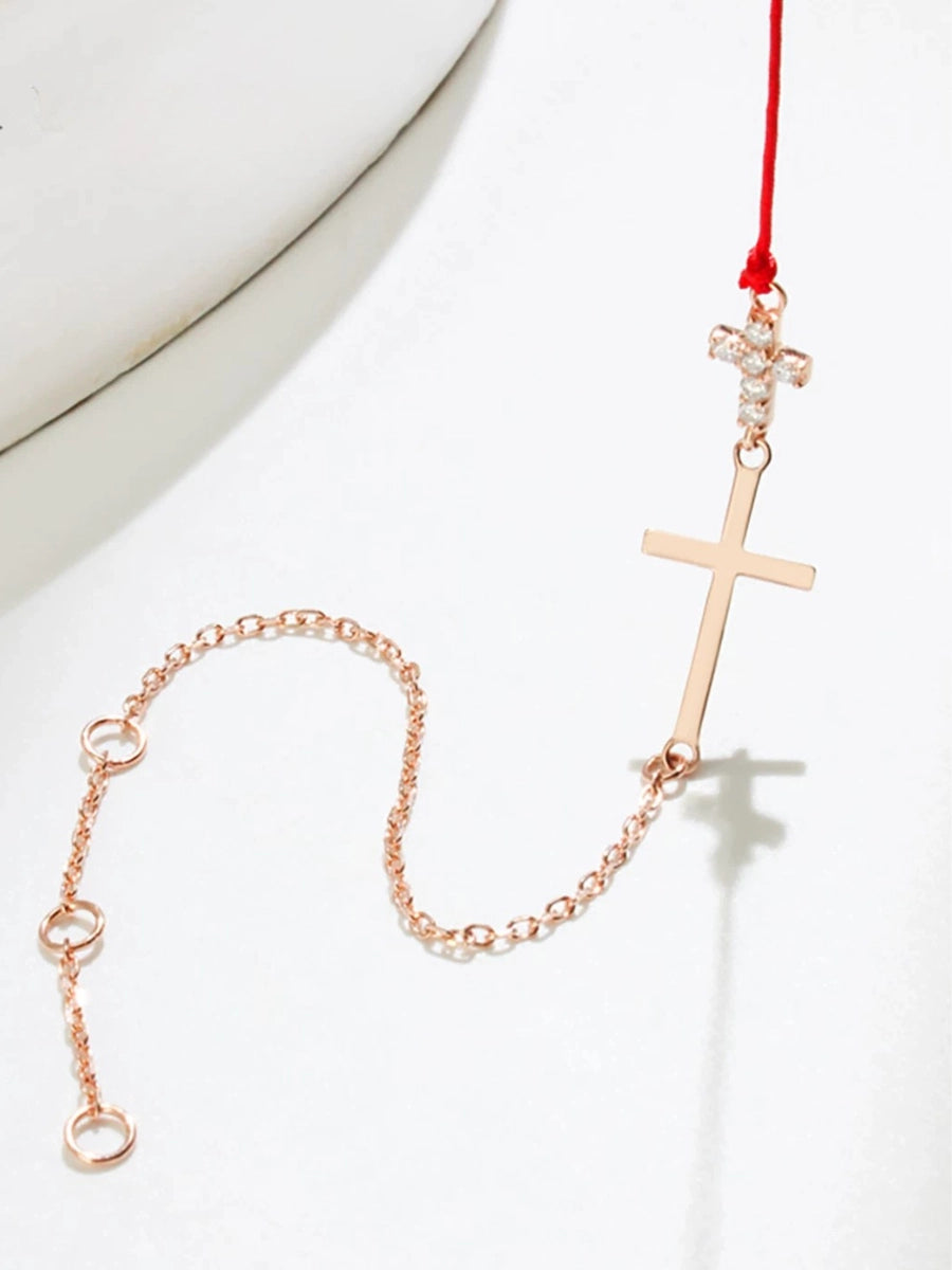 Protection Red Cord Cross Bracelet