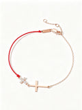 Protection Red Cord Cross Bracelet