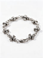Gothic Retro Silver Cross Chain Bracelet