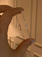 Dainty Gold Dual Cross Charm Bracelet