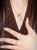 Custom Angel Wings Letter Necklace