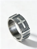 Vintage Cross Signet Armor Ring