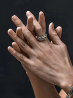 Gothic Angel Wing Cross Ring
