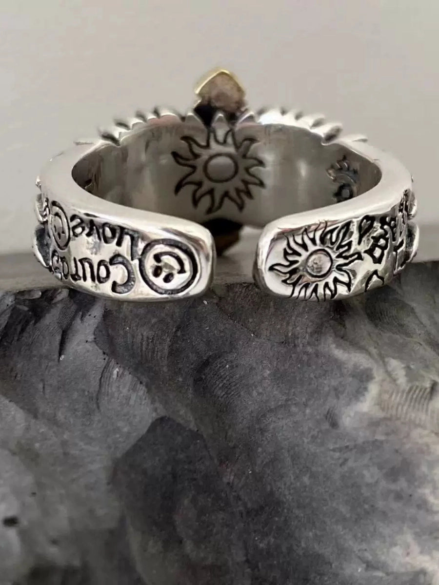 Gothic Angel Wing Cross Ring